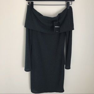 NEW Olive green off the shoulder dress